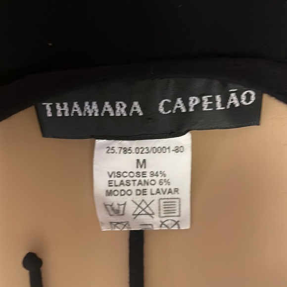 - Thamara Capelao beaded crisscross strap slight asymmetric hem Flowy Blac… - Picture 9 of 10